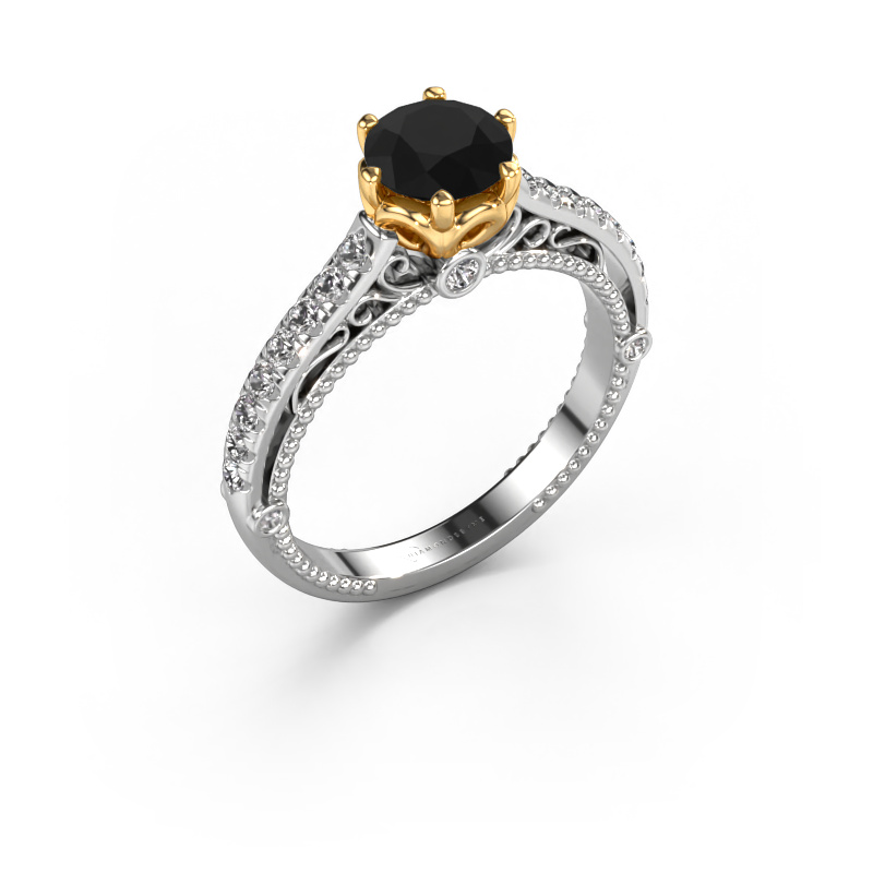 Image de Bague de fiançailles Venita 585 or blanc Diamant noir 1.645 crt