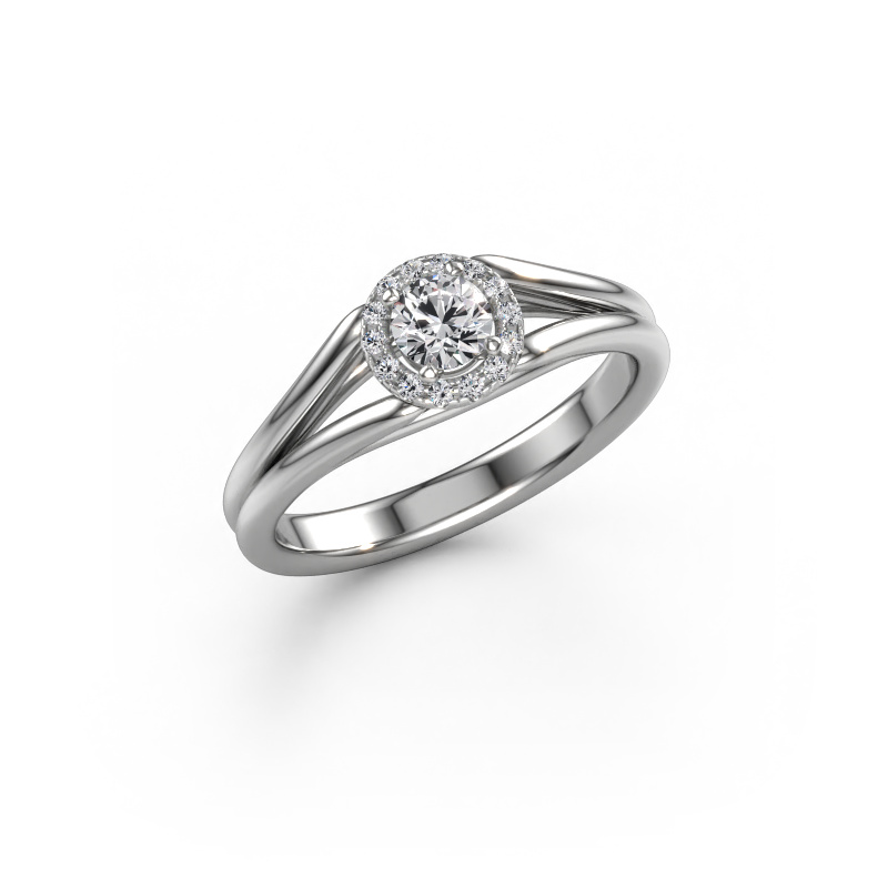 Bild von Verlobungsring Verla rnd 1 950 Platin Diamant 0.344 crt