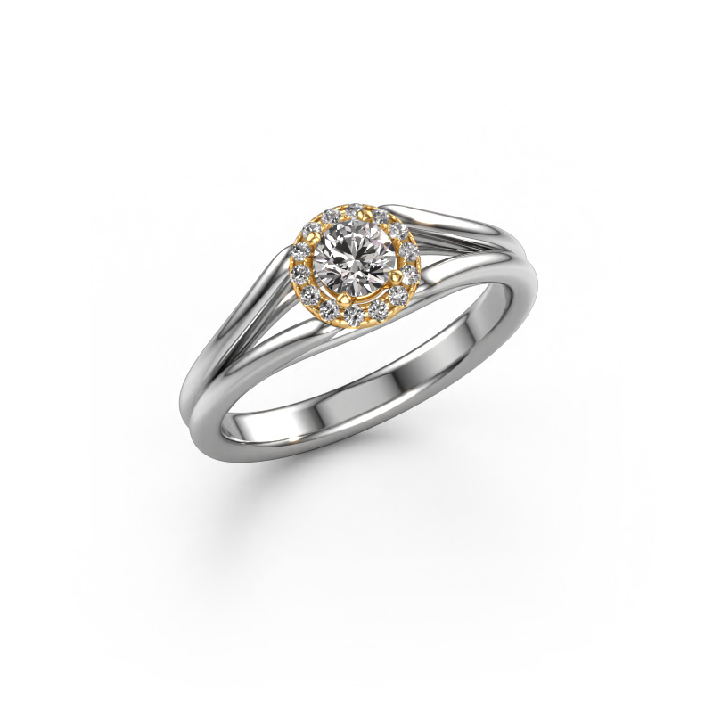 Bild von Verlobungsring Verla rnd 1 585 Weißgold Diamant 0.344 crt