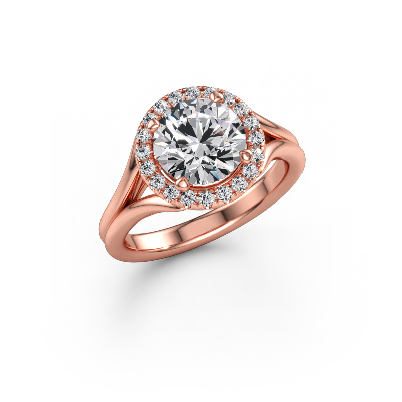 Immagine di Anello di fidanzamento Verla rnd 1 585 oro rosa Diamante 2.24 crt