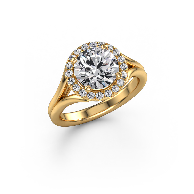 Image of Engagement ring Verla rnd 1 585 gold Lab grown diamond 2.24 crt