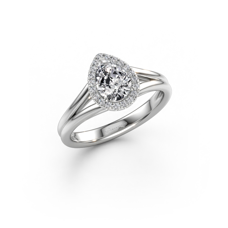 Immagine di Anello di fidanzamento Verla pear 1 950 platino Diamante 0.75 crt