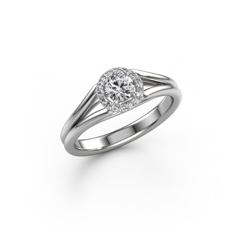 Image of Engagement ring Verla rnd 1 950 platinum Diamond 0.394 crt