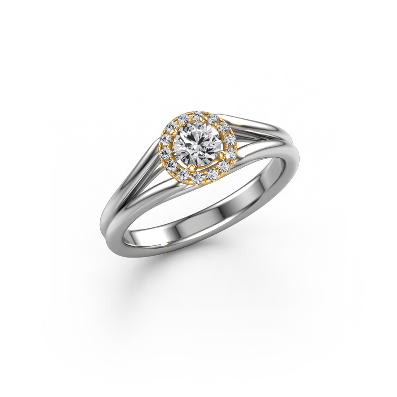 Image of Engagement ring Verla rnd 1 585 white gold Lab grown diamond 0.394 crt