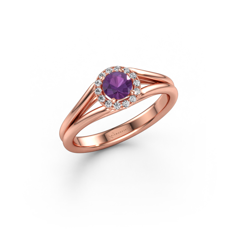 Bild av Förlovningsring Verla rnd 1 585 roséguld Ametist 4.7 mm