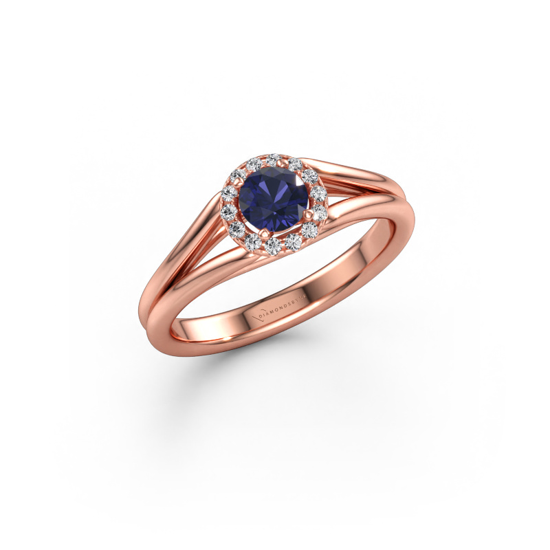 Bild av Förlovningsring Verla rnd 1 585 roséguld Safir 4.7 mm
