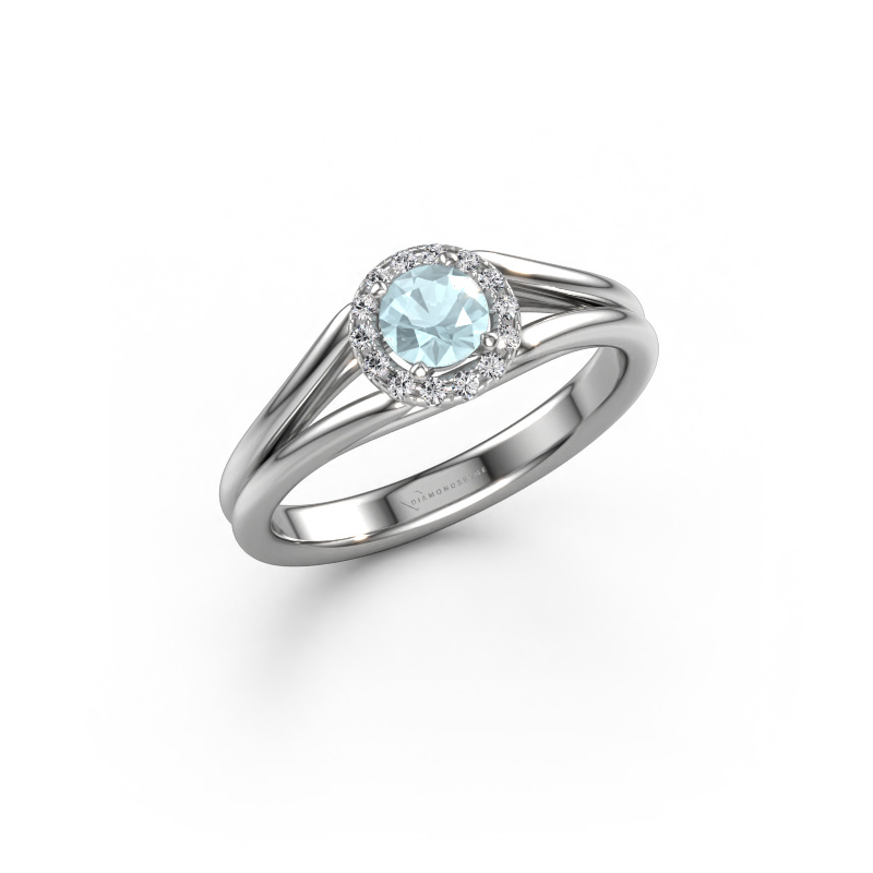 Bild von Verlobungsring Verla rnd 1 950 Platin Aquamarin 4.7 mm