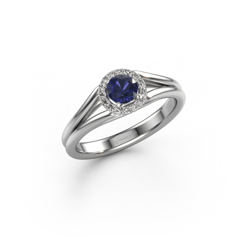 Image of Engagement ring Verla rnd 1 950 platinum Sapphire 4.7 mm