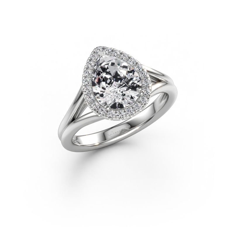 Bild av Förlovningsring Verla pear 1 585 vitt guld Diamant 1.665 crt
