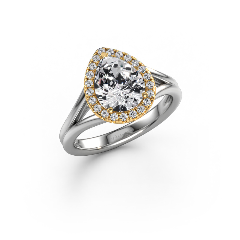 Bild von Verlobungsring Verla pear 1 585 Weißgold Diamant 1.665 crt