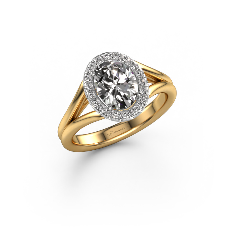 Image of Engagement ring Verla ovl 1 585 gold Zirconia 8x6 mm