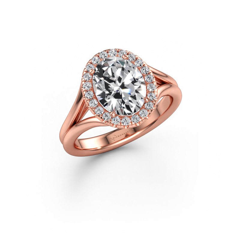 Immagine di Anello di fidanzamento Verla ovl 1 585 oro rosa Diamante lab grown 2.02 crt