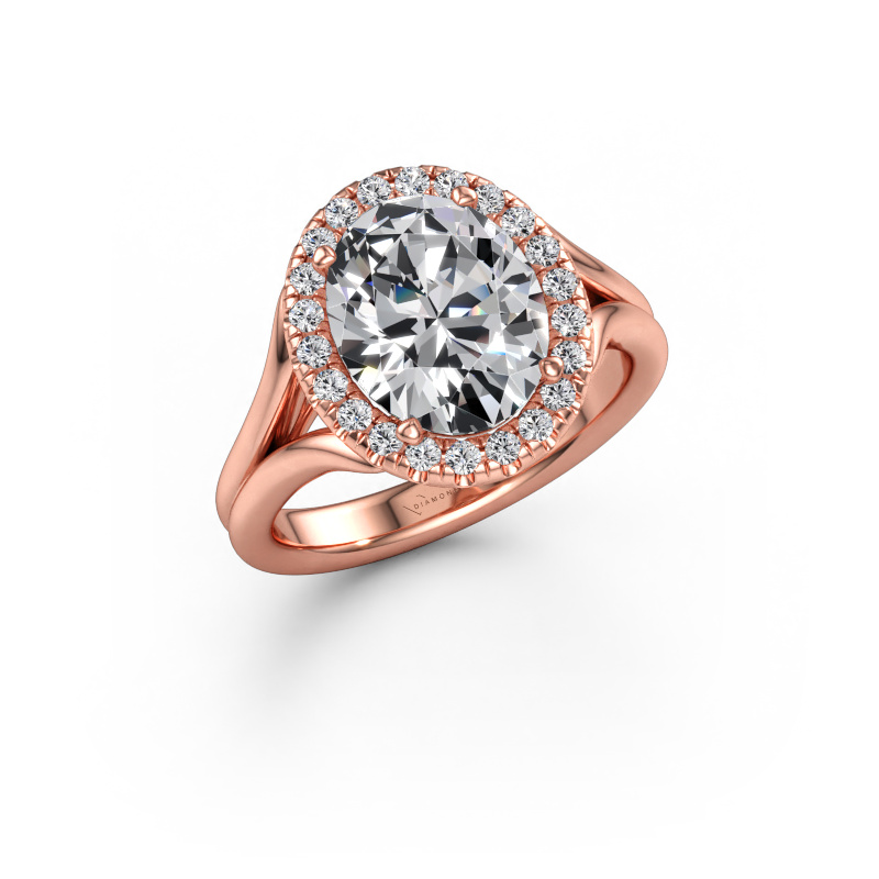 Bild av Förlovningsring Verla ovl 1 585 roséguld Labbodlad diamant 2.964 crt
