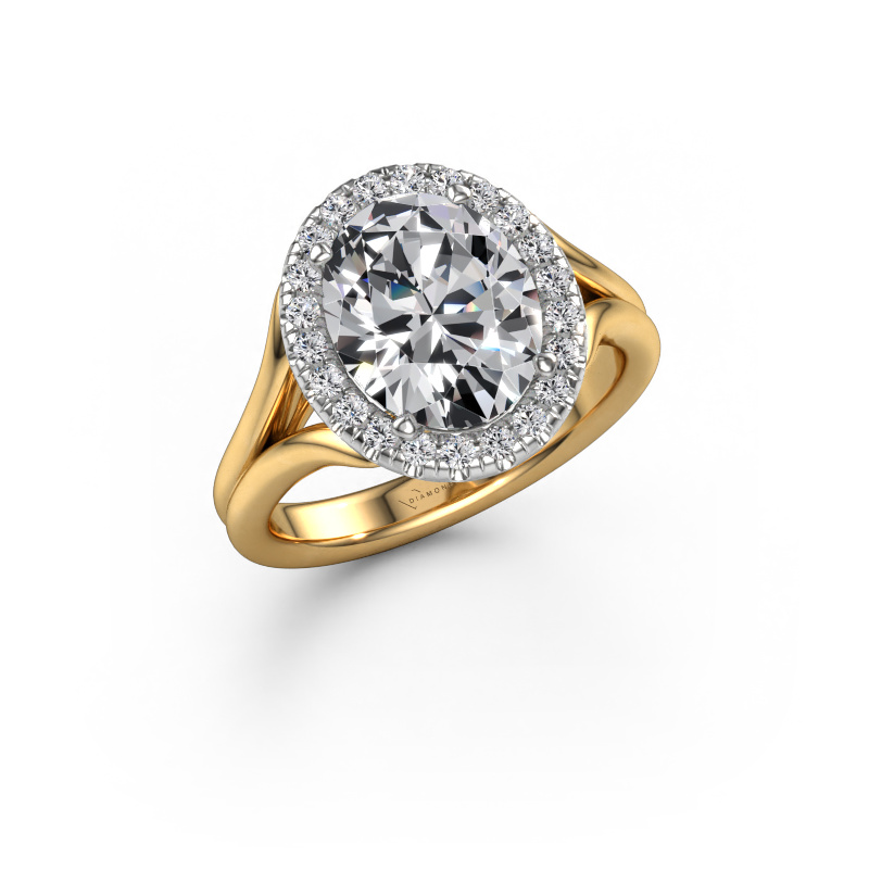 Image of Engagement ring Verla ovl 1 585 gold Lab grown diamond 2.964 crt