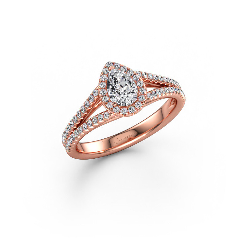 Immagine di Anello di fidanzamento Verla pear 2 585 oro rosa Diamante 0.78 crt