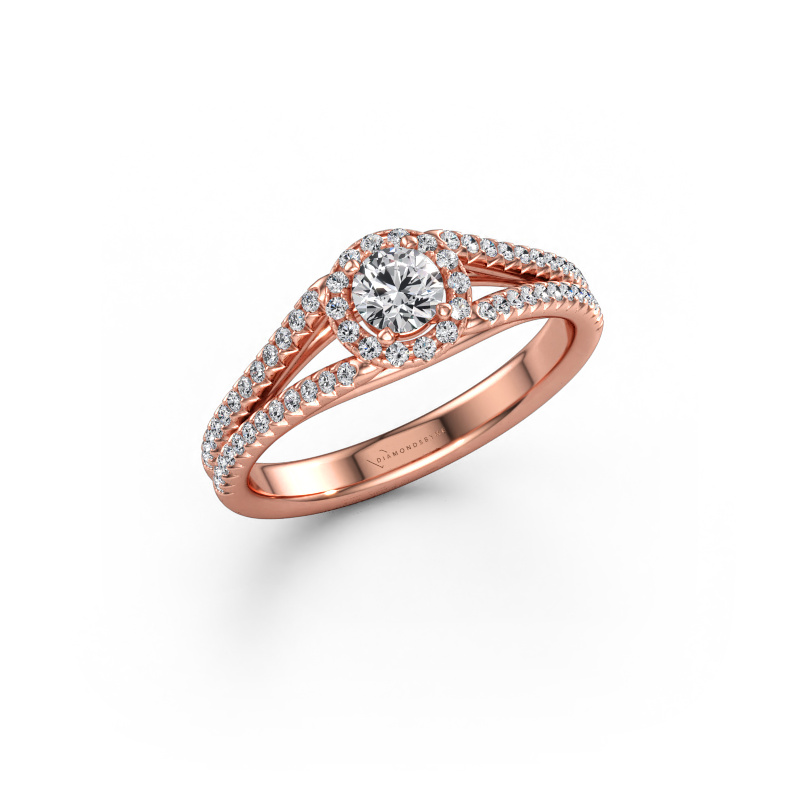 Immagine di Anello di fidanzamento Verla rnd 2 585 oro rosa Diamante lab grown 0.584 crt