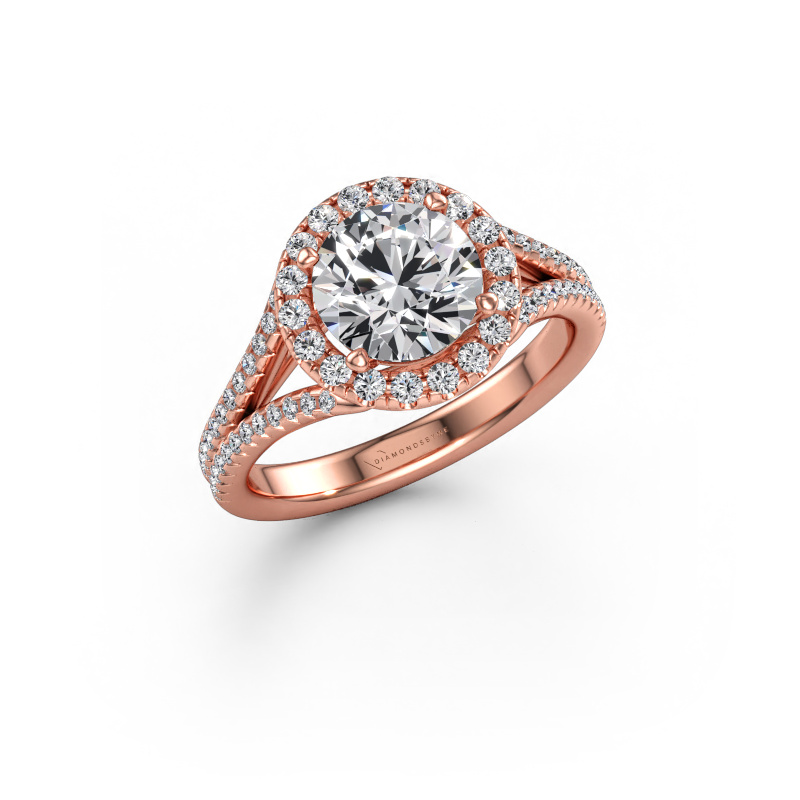 Immagine di Anello di fidanzamento Verla rnd 2 585 oro rosa Diamante lab grown 2.48 crt