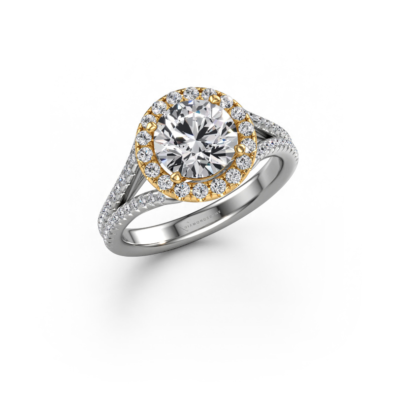 Bild von Verlobungsring Verla rnd 2 585 Weißgold Diamant 2.48 crt