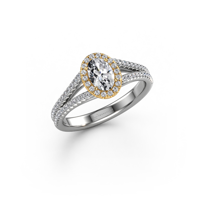 Bild von Verlobungsring Verla ovl 2 585 Weißgold Diamant 0.73 crt