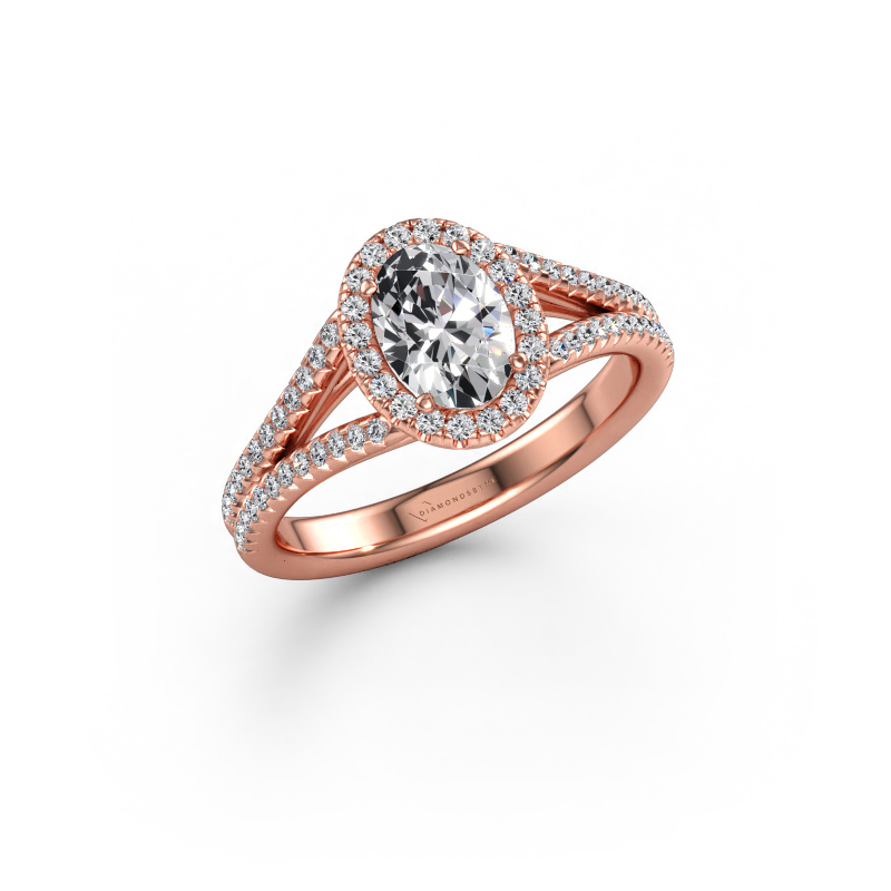 Immagine di Anello di fidanzamento Verla ovl 2 585 oro rosa Diamante 1.074 crt
