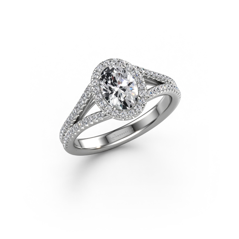 Bild von Verlobungsring Verla ovl 2 950 Platin Diamant 1.074 crt