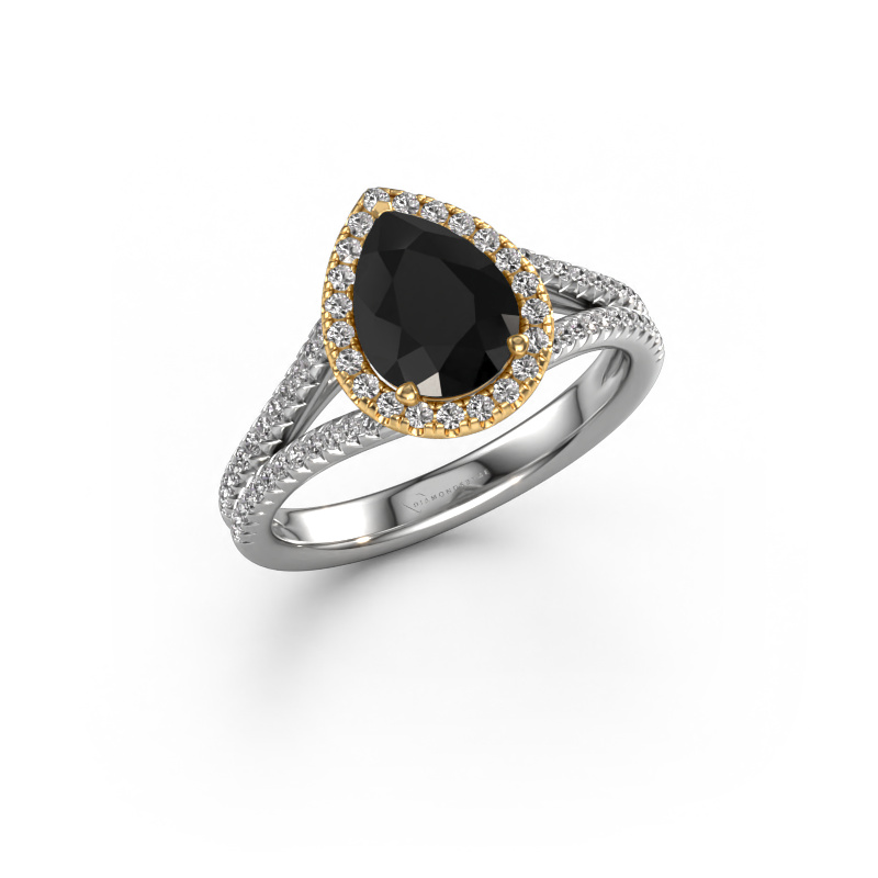 Bild von Verlobungsring Verla pear 2 585 Weißgold Schwarz Diamant 1.637 crt