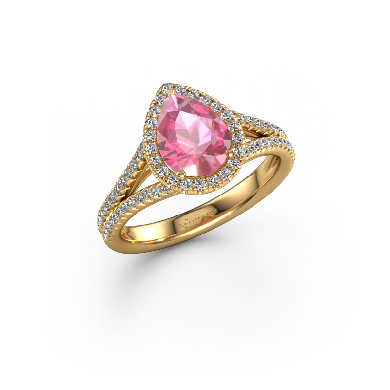 Bild von Verlobungsring Verla pear 2 585 Gold Pink Saphir 8x6 mm