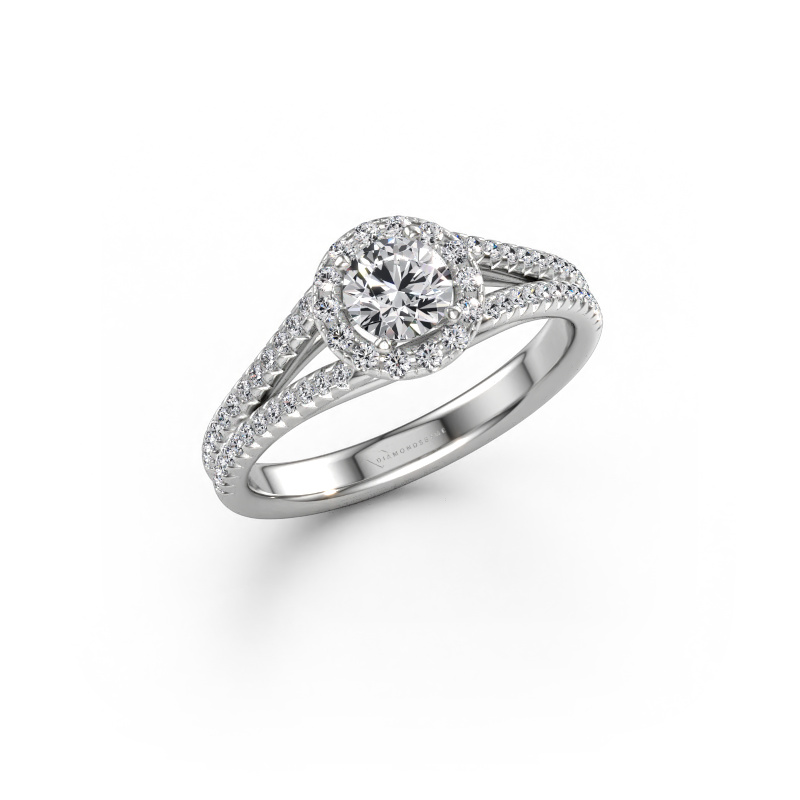 Immagine di Anello di fidanzamento Verla rnd 2 585 oro bianco Diamante 0.845 crt