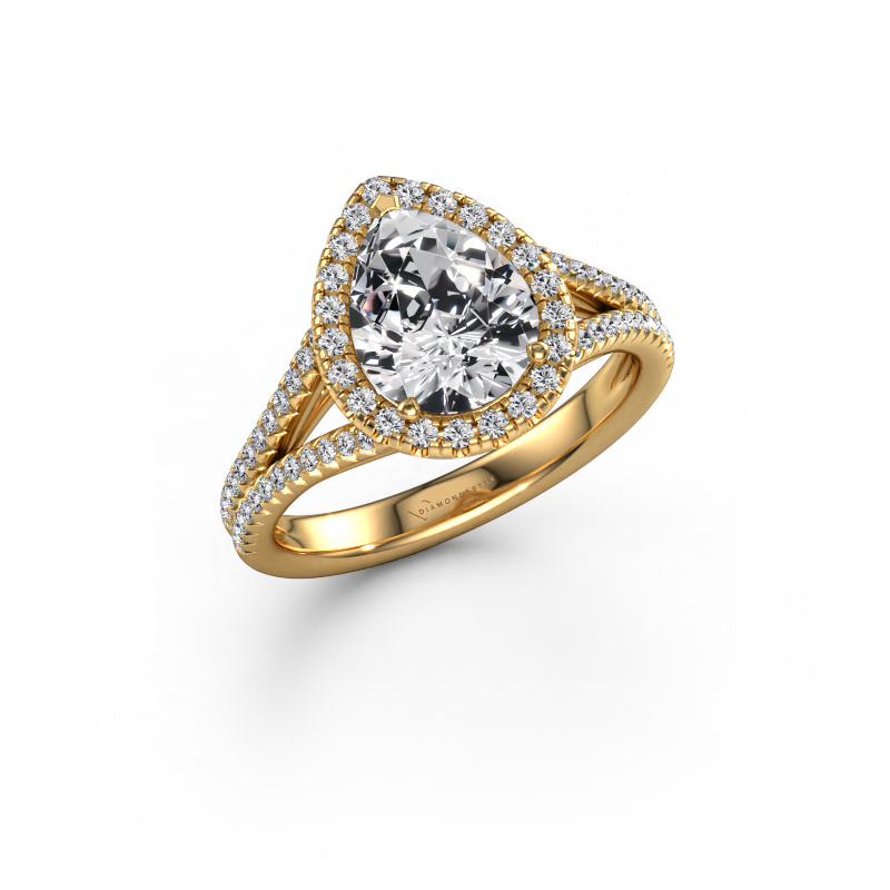Image of Engagement ring Verla pear 2 585 gold Diamond 1.905 crt