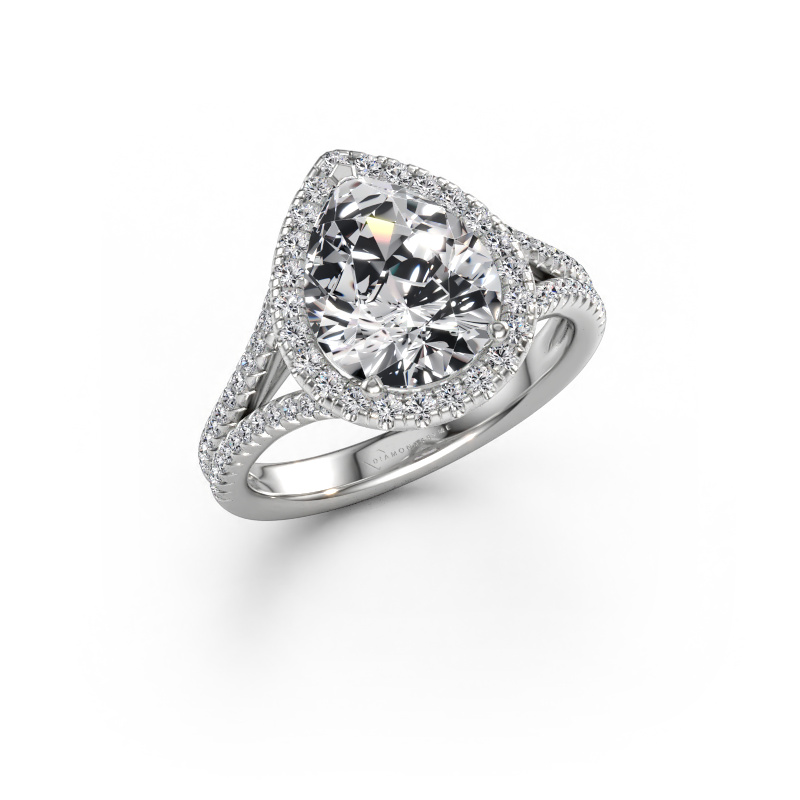 Bild av Förlovningsring Verla pear 2 585 vitt guld Labbodlad diamant 2.58 crt