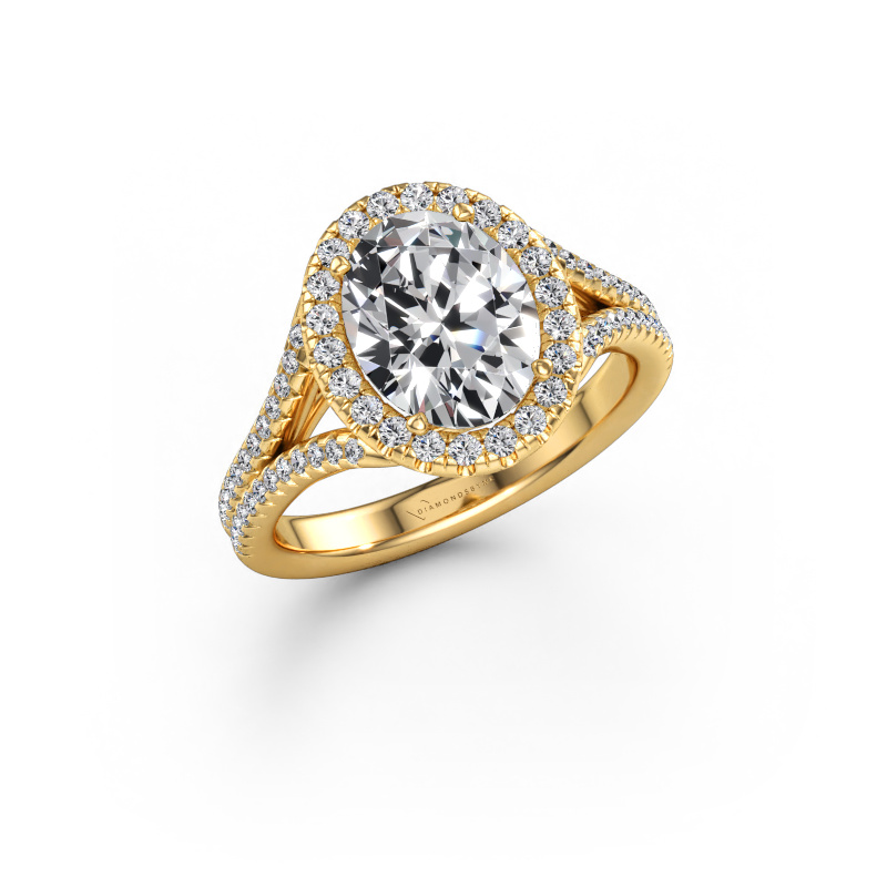 Bild av Förlovningsring Verla ovl 2 585 gult guld Diamant 2.26 crt