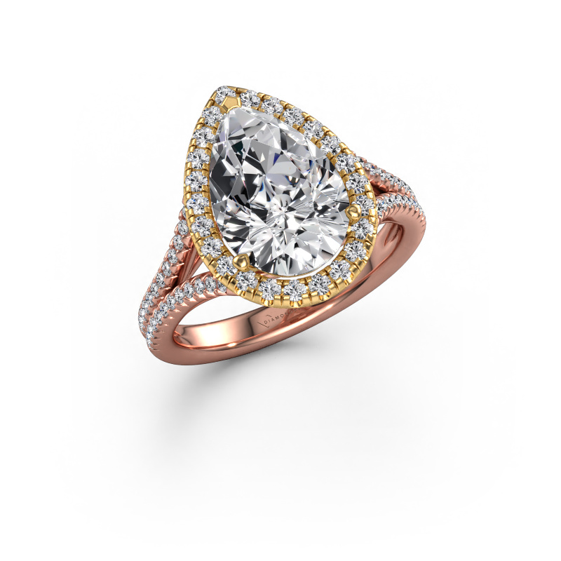 Bild von Verlobungsring Verla pear 2 585 Roségold Lab-grown Diamant 3.528 crt