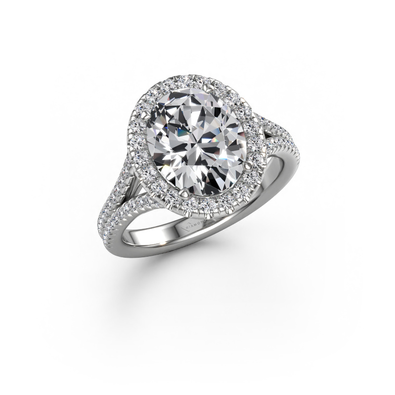 Bild von Verlobungsring Verla ovl 2 950 Platin Lab-grown Diamant 3.204 crt