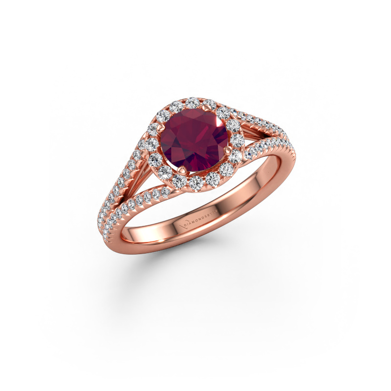 Bild av Förlovningsring Verla rnd 2 585 roséguld Rodolit 6.5 mm