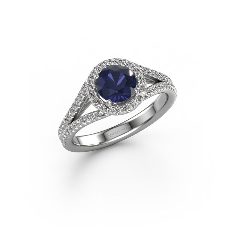 Image of Engagement ring Verla rnd 2 950 platinum Sapphire 6.5 mm