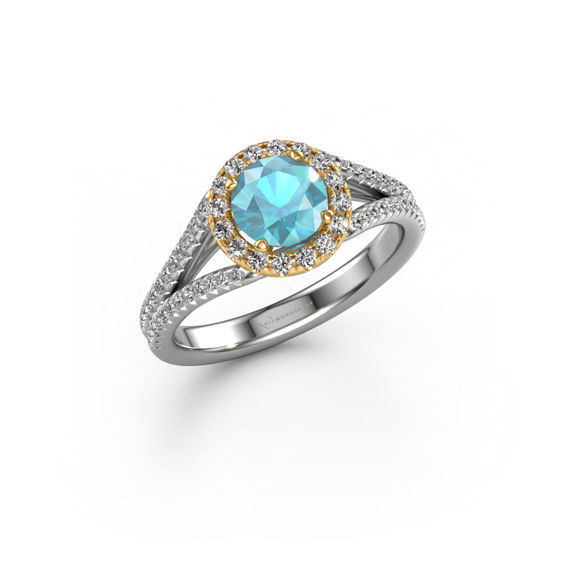 Image de Bague de fiançailles Verla rnd 2 585 or blanc Topaze bleue 6.5 mm