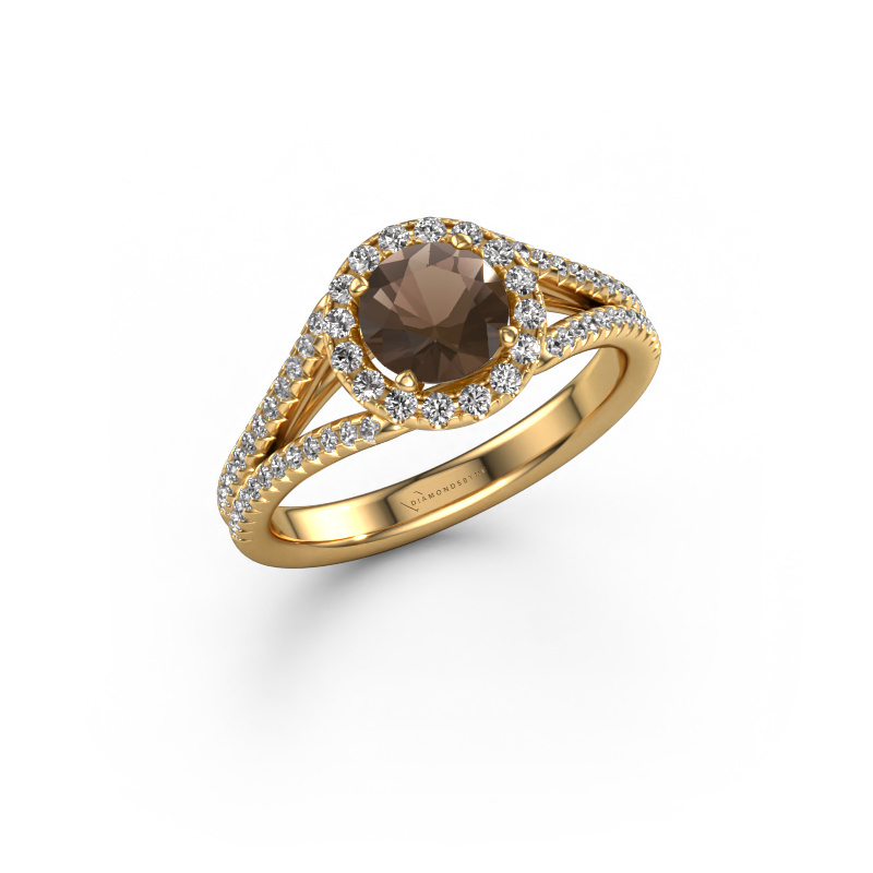 Bild von Verlobungsring Verla rnd 2 585 Gold Rauchquarz 6.5 mm