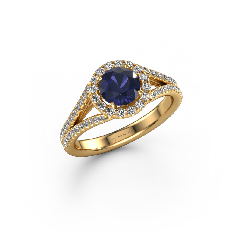 Image of Engagement ring Verla rnd 2 585 gold Sapphire 6.5 mm