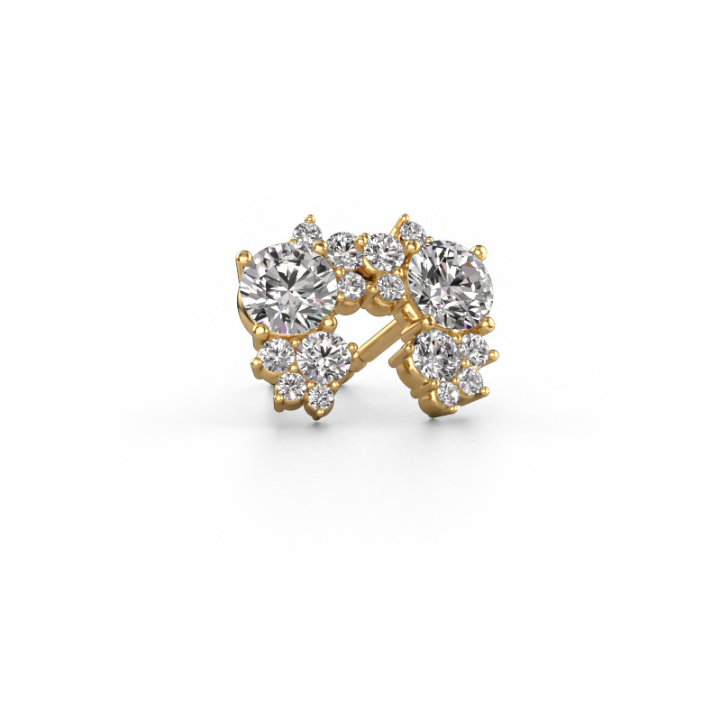 Image of Stud earrings Veronica 585 gold Diamond 1.43 crt