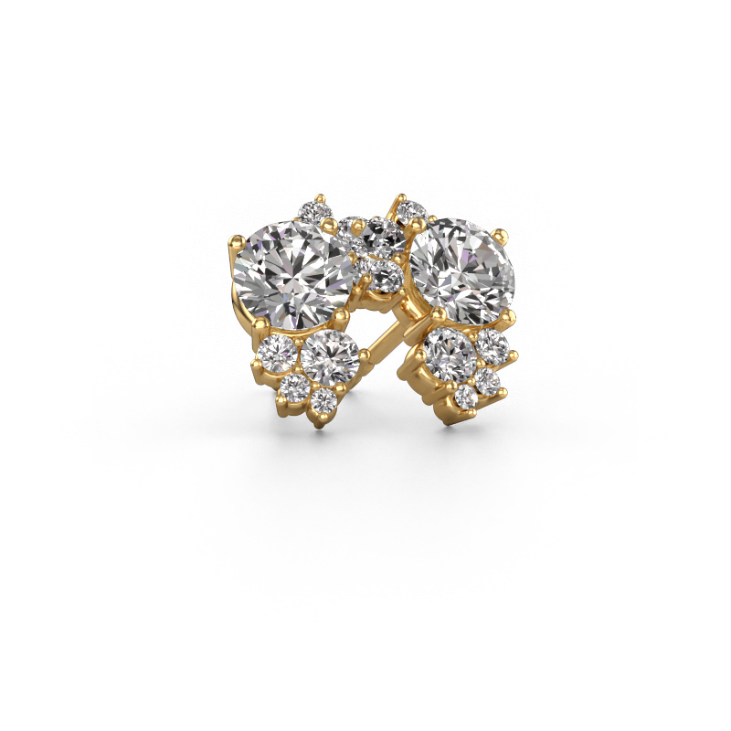 Image de Clous d'oreilles Veronica 585 or jaune Diamant 2.12 crt
