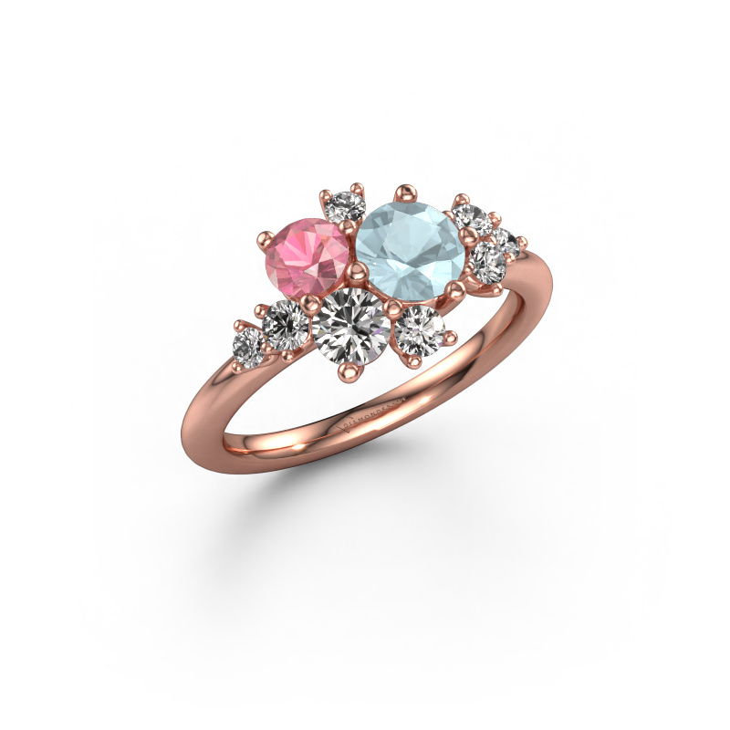 Bild von Ring Veronica 585 Roségold Aquamarin 5.4 mm