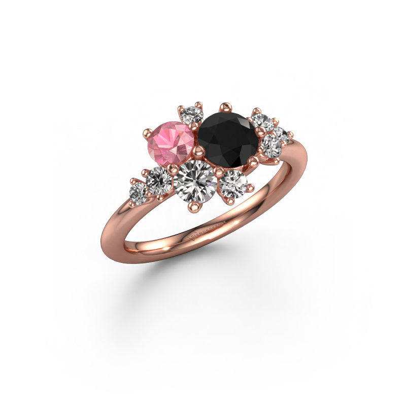 Image de Bague Veronica 585 or rose Diamant noir 1.235 crt