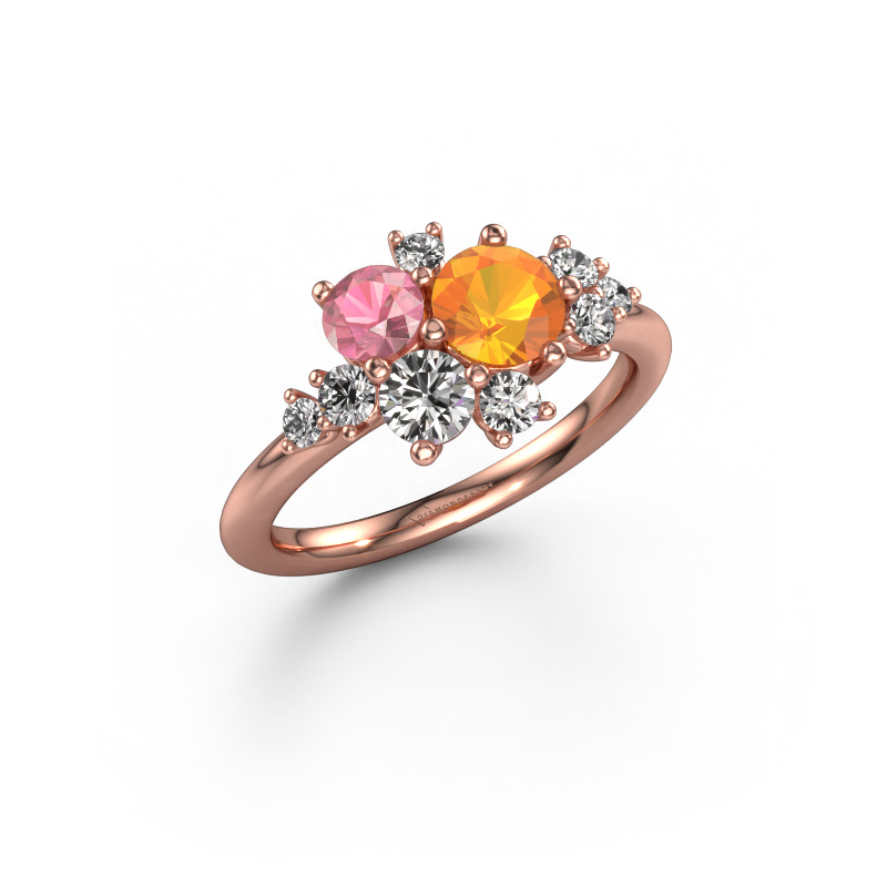 Image of Ring Veronica 585 rose gold Citrin 5.4 mm