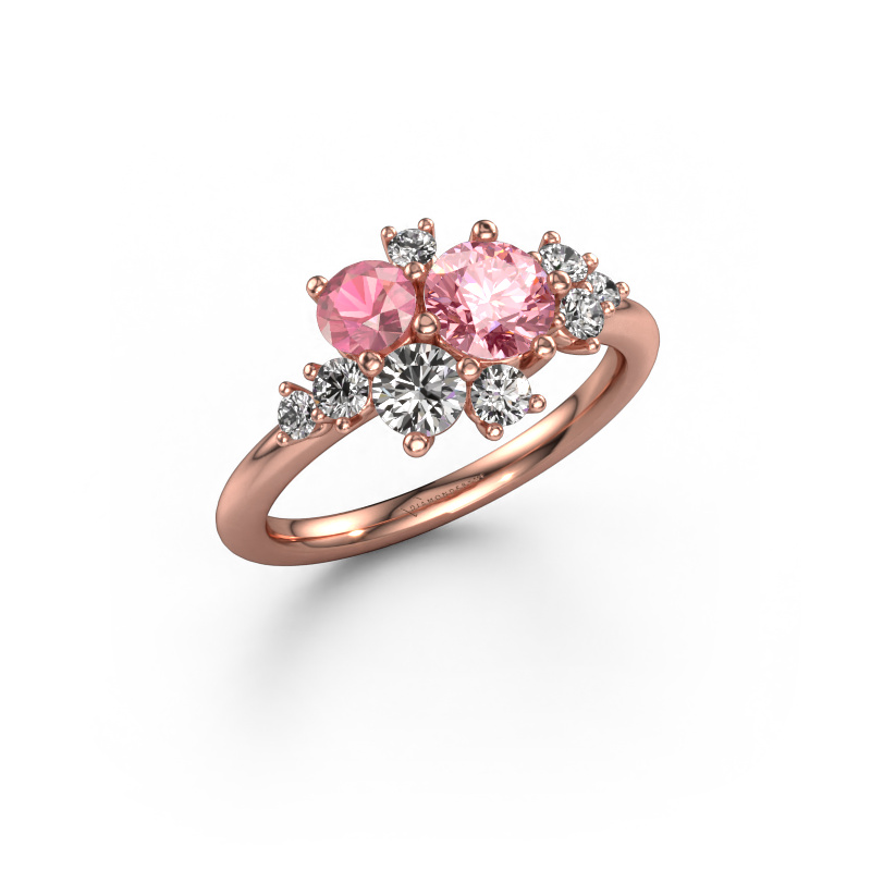Image of Ring Veronica 585 rose gold Pink lab grown diamond 5.4 mm