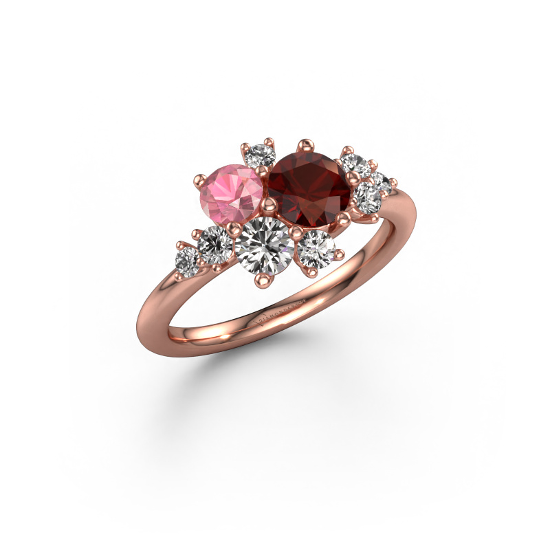 Bild von Ring Veronica 585 Roségold Granat 5.4 mm