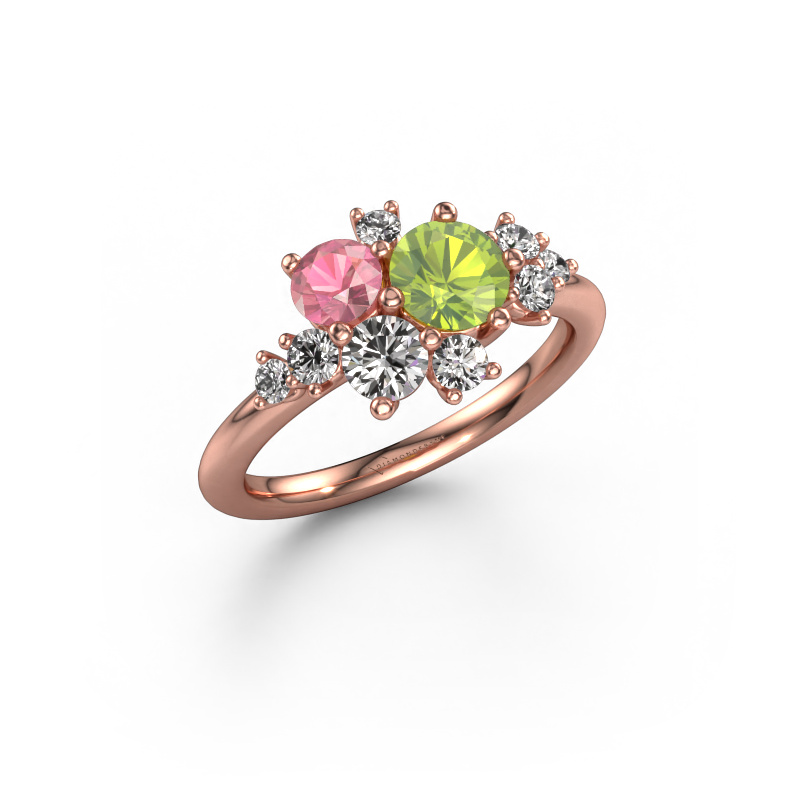 Image of Ring Veronica 585 rose gold Peridot 5.4 mm