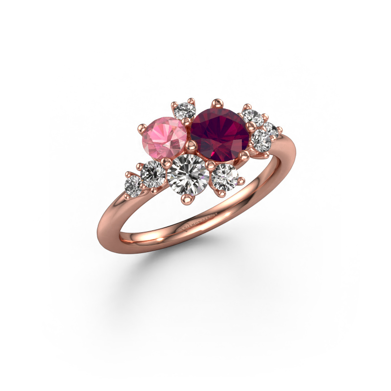 Image of Ring Veronica 585 rose gold Rhodolite 5.4 mm