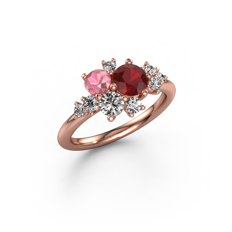 Image of Ring Veronica 585 rose gold Ruby 5.4 mm