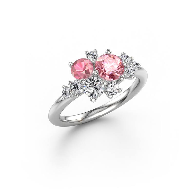 Bild av Ring Veronica 950 platina Rosa labbodlad diamant 5.4 mm
