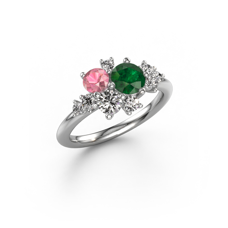 Image of Ring Veronica 950 platinum Emerald 5.4 mm